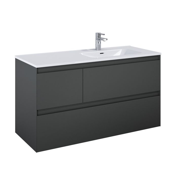 Szafka 1200 x 460 x 635 mm anthracite matt z 3 szufladami ROCA Split 120 3S | RE012005156010