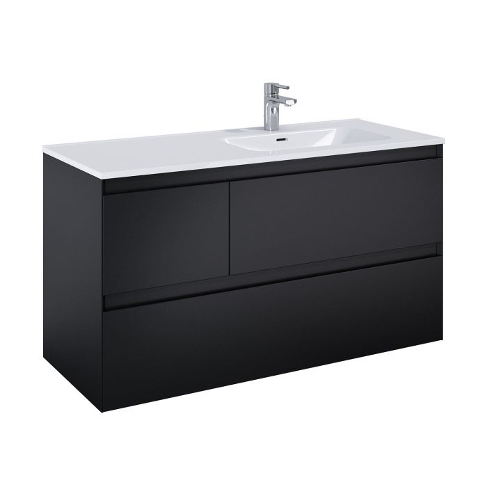 Szafka 1200 x 460 x 635 mm black matt 3 szuflady ROCA Split 120 3S | RE012005157160