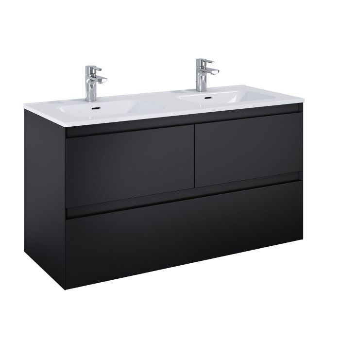 Szafka 1200 x 460 x 635 mm black matt z 3 szufladami ROCA Split 120 3S | RE012007157160