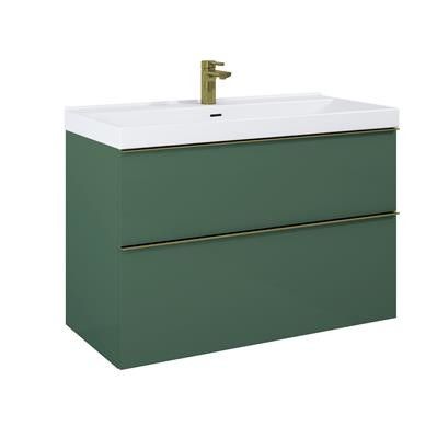 Szafka 1000 x 449 x 635 mm forest green matt z 2 szufladami ROCA Look 100 2S | RE011000027010