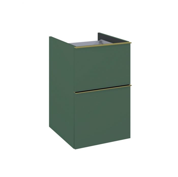 Komoda płyta laminowana 16 mm 400 x 449 x 635 mm forest green matt z 2 szufladami ROCA Look 40 2S | RE080401027010