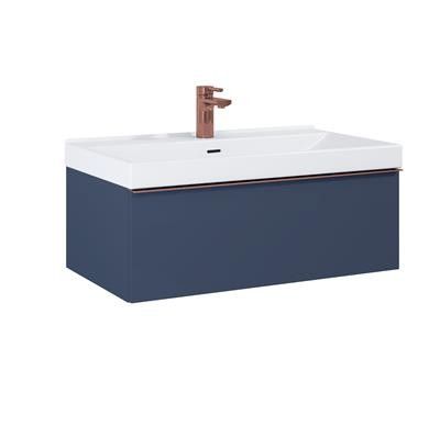 Szafka 800 x 449 x 281 mm navy blue matt z 1 szufladą ROCA Look 80 1S | RE010803027030