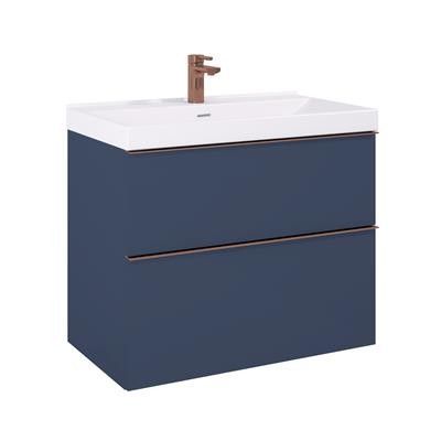 Szafka 800 x 449 x 635 mm navy blue matt z 2 szufladami ROCA Look 80 2S | RE010801027030