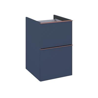 Look komoda 40 2S z 2 szufladami 400 x 449 x 635 mm płyta laminowana 16 mm navy blue matt