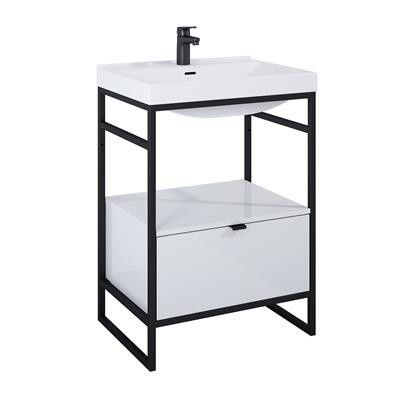 Szafka do stelaża 555 x 455 x 275 mm white hg z 1 szufladą ROCA Indus 60 1S | RE010600078060