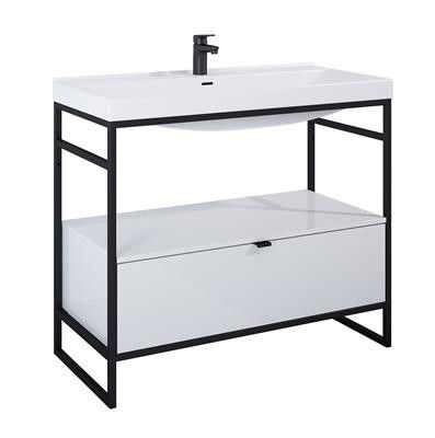 Szafka do stelaża 957 x 455 x 275 mm white hg z 1 szufladą ROCA Indus 100 1S | RE011000078060