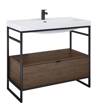 Szafka do stelaża 957 x 455 x 275 mm orzech lincoln z 1 szufladą ROCA Indus 100 1S | RE011000077060