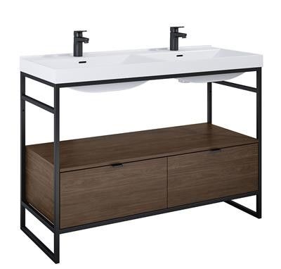 Szafka do stelaża front i korpus wykonany z płyty 16mm laminowanej 1158 x 455 x 275 mm dąb canela z 2 szufladami ROCA Indus 120 2S | RE011200077050