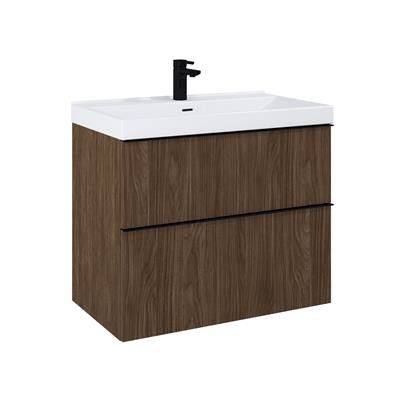 Szafka podwieszana 800 x 449 x 635 mm orzech lincoln z 2 szufladami ROCA LOOK 80 2S | RE010801027060