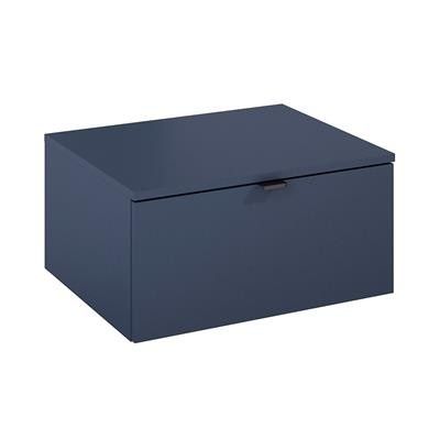 INDUS szafka do stelaża 60 1S z 1 szufladą 555 x 455 x 275 mm z płyty laminowanej navy blue matt prowadnice soft-close, pełny wysuw, cienkie stalowe boki szuflady