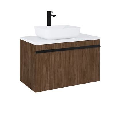Szafka podumywalkowa podwieszana z płyty laminowanej 910 x 471 x 540 mm orzech lincoln 1 szuflada ROCA Moody 90 1S+1S | RE010900037060