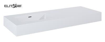 Umywalka marmur kompaktowy ROCA Dimple bez otworu 1210 x 460 x 120 mm white matt | RE041201025290