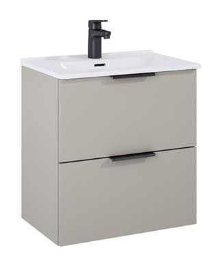 Zestaw łazienkowy płyta laminowana 504 x 344 x 530 mm fume matt ROCA Street Plus 50 2S zawiera: szafkę z 2 szufladami + umywalkę | RE020500107020