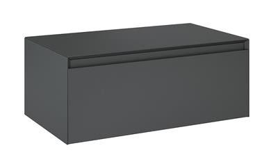 Komoda z blatem, podwieszana z płyty MDF 800 x 458 x 319 mm anthracite matt z 1 szufladą ROCA SPLIT SLIM 80 1S | RE080804056010