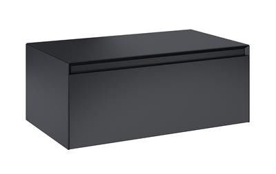Komoda z blatem, podwieszana z płyty MDF 800 x 458 x 319 mm black matt z 1 szufladą ROCA SPLIT SLIM 80 1S | RE080804057160
