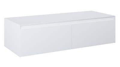 SPLIT SLIM komoda z blatem, podwieszana 120 2S z 2 szufladami 1200 x 458 x 319 mm z płyty MDF white matt prowadnice soft-close, pełny wysuw, cienkie stalowe boki szuflad o grubości 13mm w komplecie: 2 zawieszki metalowe