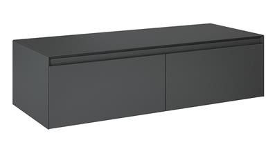Komoda z blatem z płyty MDF 1200 x 458 x 319 mm antracyt matt z 2 szufladami ROCA SPLIT SLIM 120 2S | RE081204056010