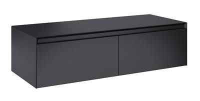 Komoda z blatem z płyty MDF 1200 x 458 x 319 mm black matt z 2 szufladami ROCA SPLIT SLIM 120 2S | RE081204057160