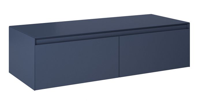 Komoda z blatem z płyty MDF 1200 x 458 x 319 mm navy blue matt z 2 szufladami ROCA SPLIT SLIM 120 2S | RE081204057030