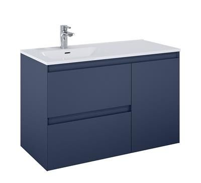 Szafka cargo podwieszana z płyty MDF 1000 x 458 x 635 mm navy blue matt z 2 szufladami ROCA Split 100 2S | RE011006057030