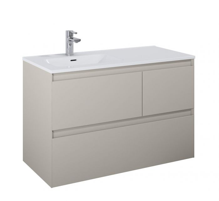 Szafka 1000 x 460 x 635 mm fume matt z 3 szufladami ROCA Split 100 3S | RE011006157020