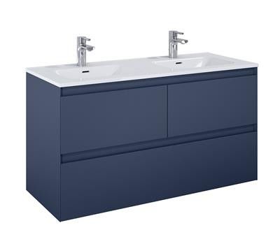 Split szafka 120 3S z 3 szufladami 1200 x 458 x 635 mm z płyty MDF 16mm Navy Blue Matt prowadnice soft-close, pełny wysuw, cienkie stalowe boki szuflad o grubości 13mm w komplecie 2 zawieszki regulowane metalowe