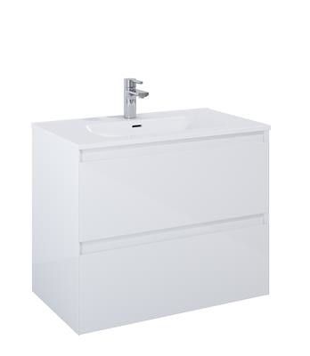 Szafka 800 x 458 x 635 mm biała połysk z 2 szufladami ROCA Split 80 2S | RE010800058060
