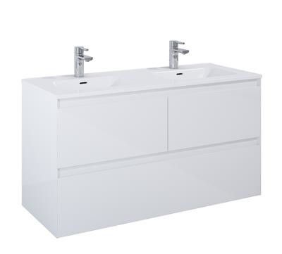 Szafka z płyty MDF 16mm 1200 x 458 x 635 mm white hg z 3 szufladami ROCA Split 120 3S | RE012007158060