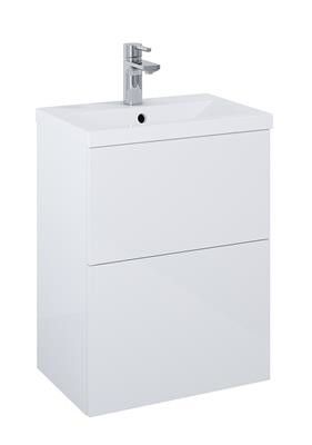 Kido Set zestaw łazienkowy 50 2S 496 x 350 x 635 mm white high gloss zawiera: szafkę z 2 szufladami + umywalkę