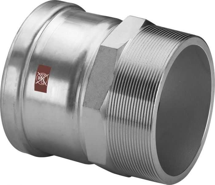 Złączka przejściowa z SC-Contur ze stali nierdzewnej przyłącze zaprasowywane 76,1 mm x 2 1/2" GZ Temponox 1711XL
