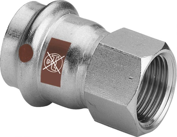 Złączka przejściowa z SC-Contur ze stali nierdzewnej przyłącze zaprasowywane 15 mm x 1/2" GW Temponox 1712