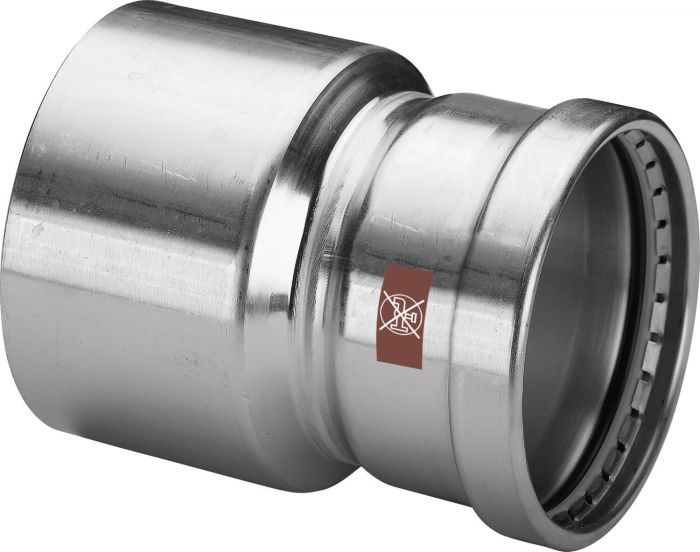 Złączka redukcyjna z SC-Contur ze stali nierdzewnej przyłącze zaprasowywane końcówka wsuwana 76,1 x 54 mm Temponox 1715.1XL