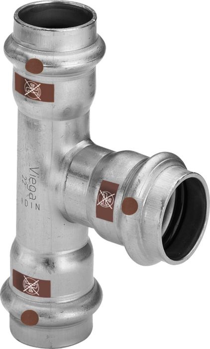 Trójnik równoprzelotowy ze stali nierdzewnej przyłącze zaprasowywane 15 mm Temponox 1718