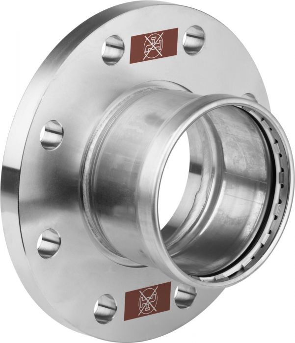 Przejście kołnierzowe z SC-Contur ze stali nierdzewnej przyłącze zaprasowywane na 8 otworów PN 10/16 DN 80 d88,9 mm Temponox 1759XL