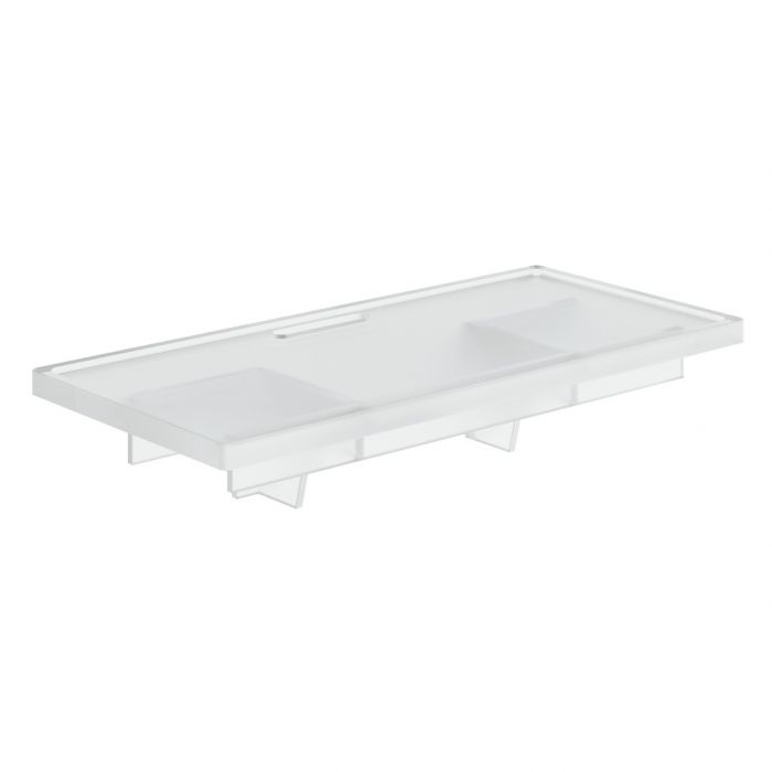 Półka EasyReach Tray GROHE Grohtherm Cube do natynkowej termostatycznej baterii prysznicowej o rozstawie przyłączy 150 mm daVinci satin white | 18700000