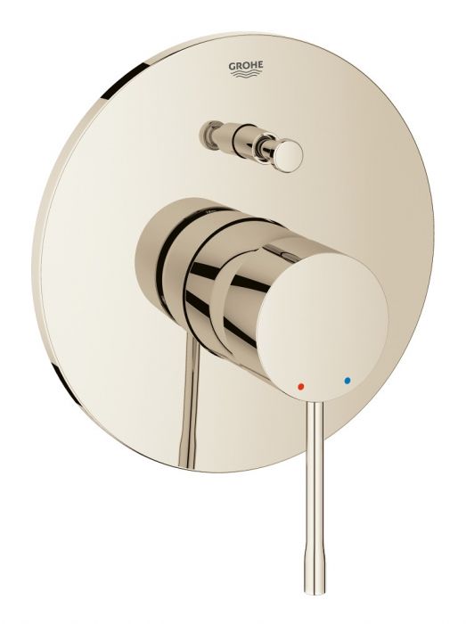 Element natynkowy do skompletowania z elementem podtynkowym GROHE Rapido E (35501000) GROHE Essence 1-uchwytowa do baterii wannowej podtynkowej polished nickel  | 19285BE1