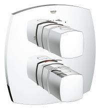 Element natynkowy do montażu gotowego z GROHE Rapido T 35500001 GROHE Grandera do baterii prysznicowej termostatycznej ze zintegrowanym 2-drożnym przełącznikiem chrom | 19937000