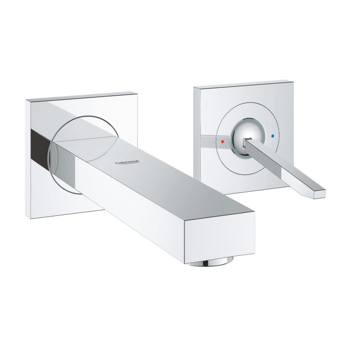 Bateria umywalkowa ścienna GROHE Eurocube Joy 1-uchwytowa 2-otworowa chrom  | 19997000