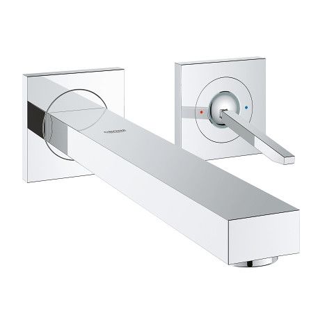 Bateria umywalkowa ścienna GROHE Eurocube Joy 1-uchwytowa 2-otworowa chrom | 19998000