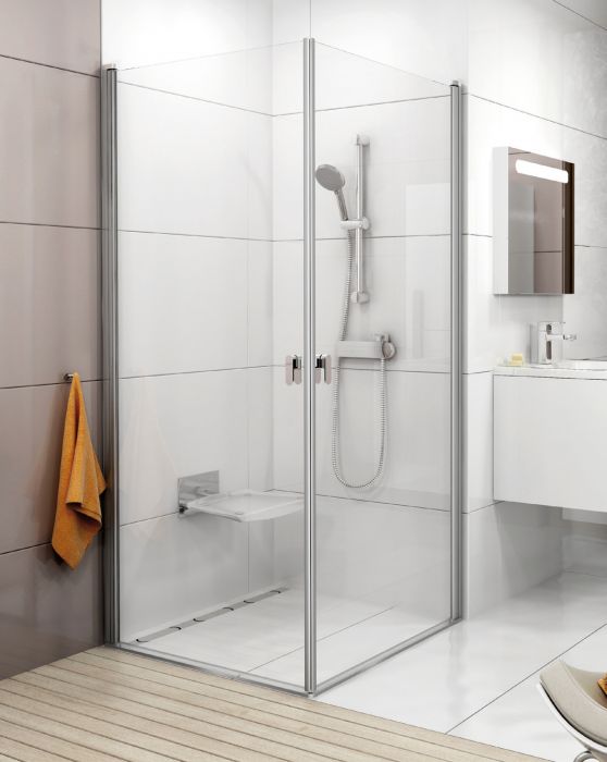 Kabina narożna, 4-częściowa prostokątny RAVAK Chrome CRV1-100 1000 x 1950 mm biała szkło hartowane transparent bez powłoki | 1QVA0101Z1