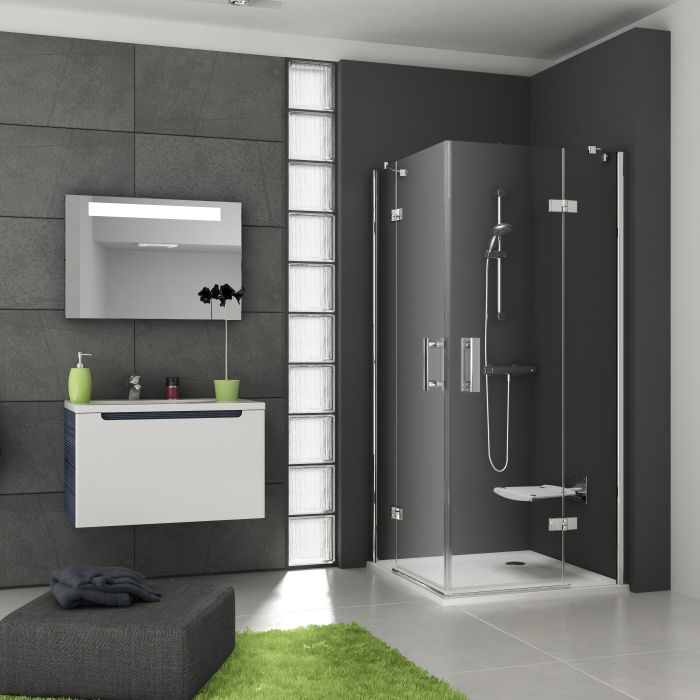 Kabina 4-częściowa kwadratowy RAVAK SmartLine 800 x 1900 mm chrom szkło hartowane transparent bez powłoki | 1SV44A00Z1