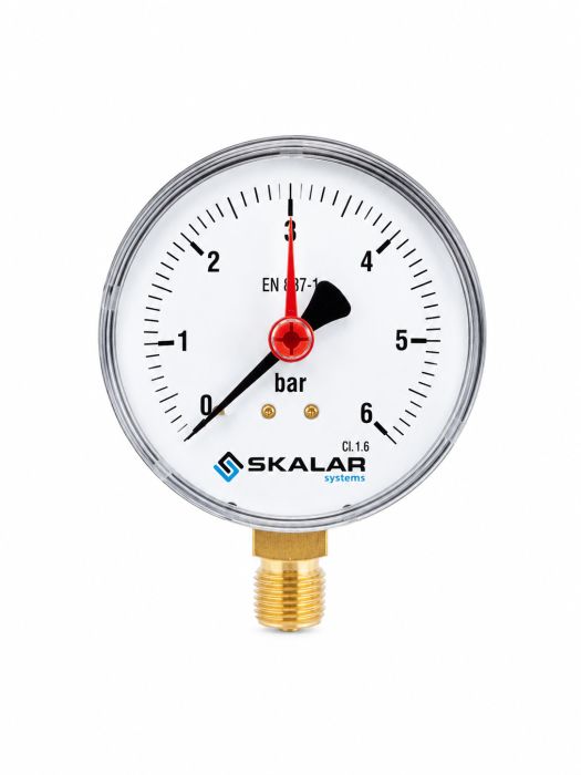 Manometr WATTS SKALAR 100 mm 1/2" 0-6bar | SKAPA5206BD06