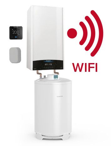 Pakiet 24 kW ARISTON ONE PREMIUM 24 NET w zestawie: GENUS ONE+ SYSTEM 24 (3302514), zasobnik BCH 120 EE ze stojakiem (3060753), zestawem przyłączeniowy zasobnika (3318334), Cube S Net (3319126) | ZNONEPRENET