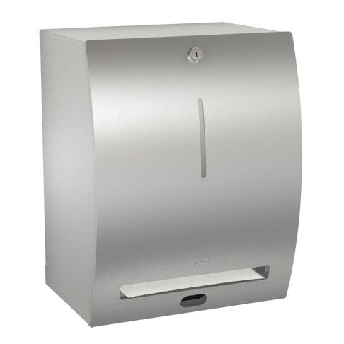 Podajnik ręczników papierowych elektroniczny AQUAROTTER STRATOS STRX630 stalowy 300×385×234 mm chrom | 2000057390