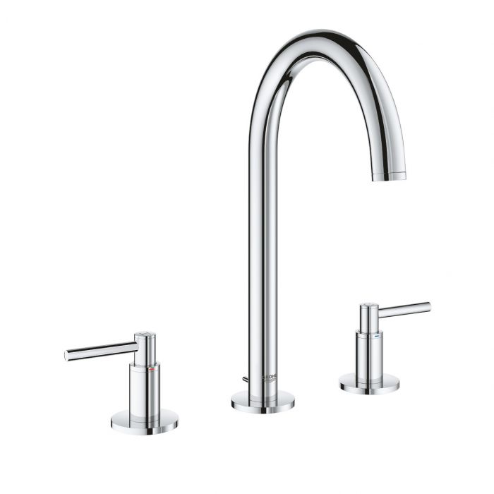 Bateria wannowa stojąca GROHE Atrio 2-uchwytowa 3-otworowa mosiężna chrom  | 20009003