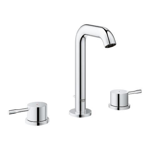 Bateria umywalkowa stojąca GROHE Essence 2-uchwytowa 3-otworowa mosiężna DN 15 chrom z wylewką z perlatorem  | 20296001