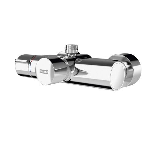 Bateria prysznicowa ścienna termostatyczna samozamykająca AQUAROTTER F5S-Therm F5ST2002 1-uchwytowa 2-otworowa mosiężna chrom  | 2030036208