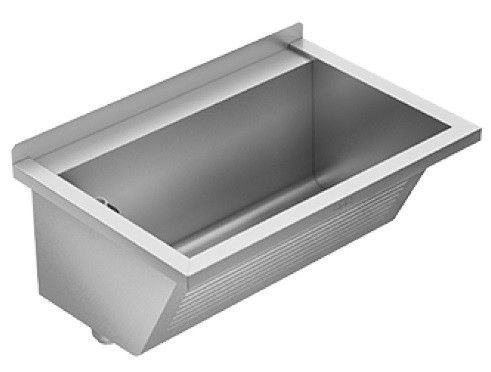 Komora gospodarcza 750 354 500 mm odpływ z rurką przelewową G 1 1/2 B z tworzywa sztucznego po lewej stronie, zdejmowane zabezpieczenie narożników, tylna listwa 40 mm AQUAROTTER SIRIUS BS323N srebrna matowa | 2030045753
