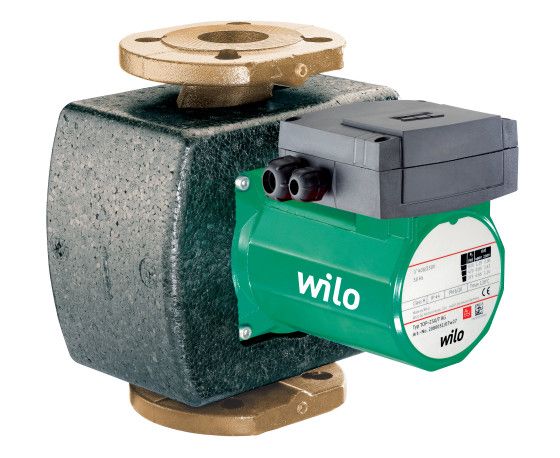 Pompa obiegowa do wody użytkowej bezdławnicowa z przyłączem gwintowanym, korpus pompy z brązu WILO TOP-Z 30/10 EM G 2"/180 mm 335 W 230 V PN 10 | 2059857