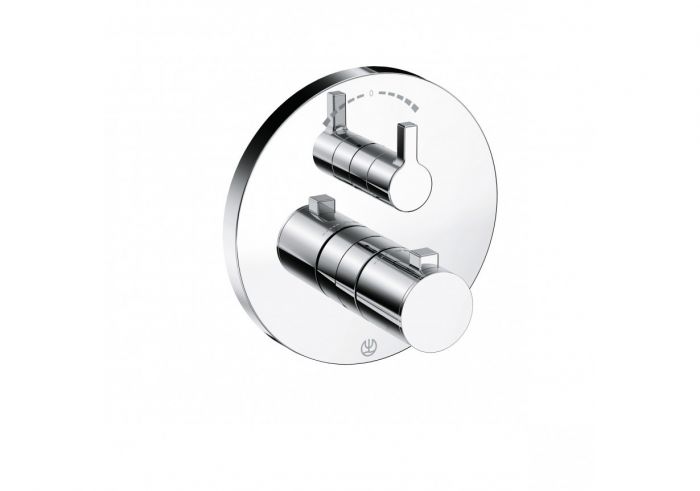 Bateria wannowo-natryskowa podtynkowa z termostatem KLUDI NOVA FONTE Puristic 1-uchwytowa chrom  | 208300515